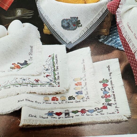 Bread Cloths Cross Stitch Pattern Booklets Vintage Southern Baking Celebrations - Picture 9 of 14